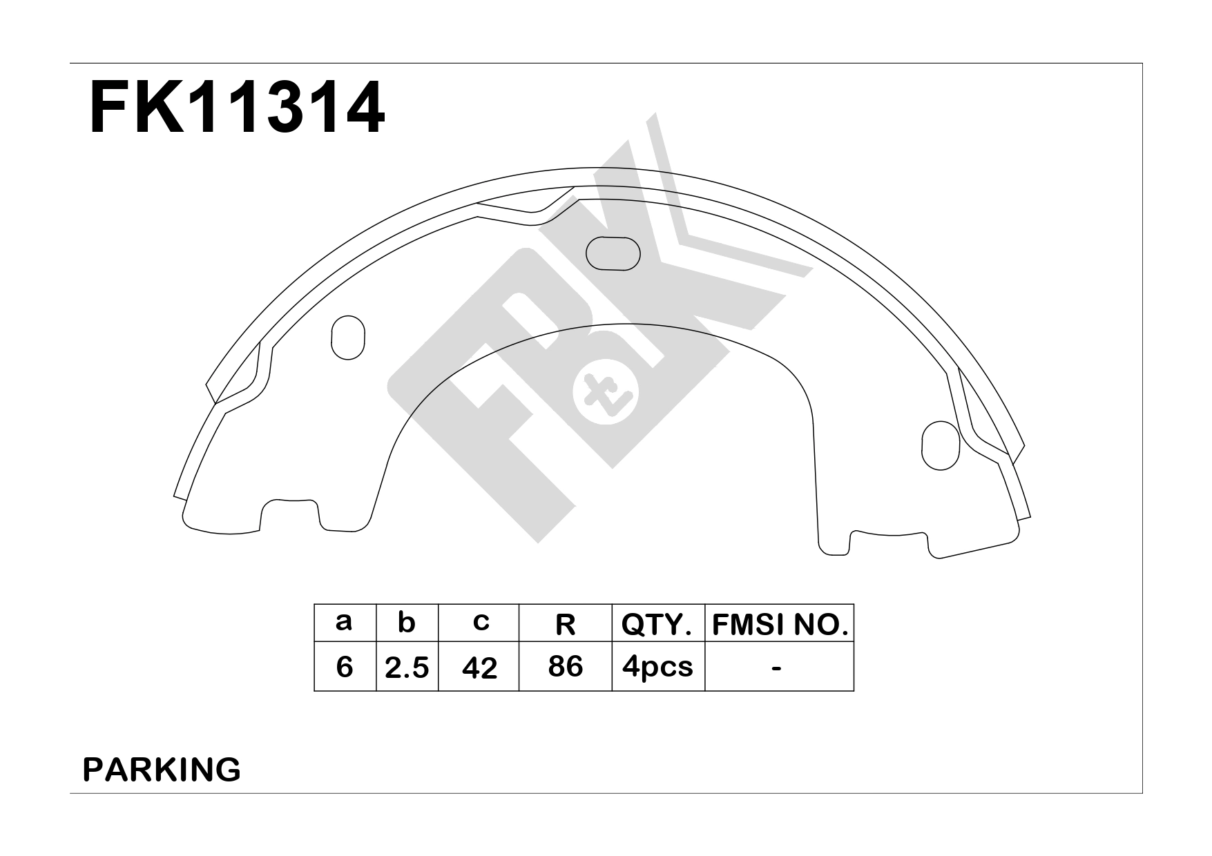 Brake Shoe Set (FK11314)