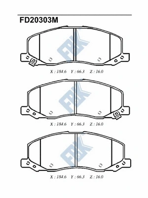 Brake Pad Set, disc brake (FD20303M)