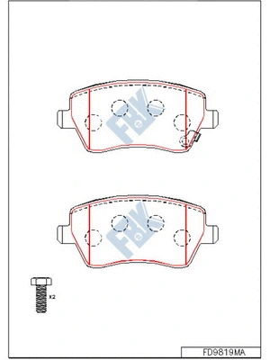 Brake Pad Set, disc brake (FD9819MA)