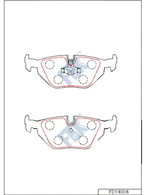 Brake Pad Set, disc brake (FD14004)