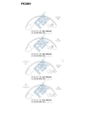 Brake Shoe Set (FK3801)
