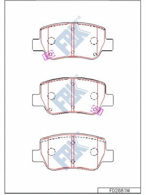 Brake Pad Set, disc brake (FD2881M)