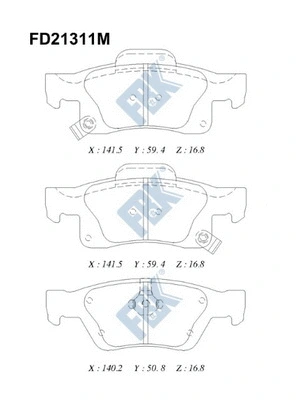 Brake Pad Set, disc brake (FD21311M)
