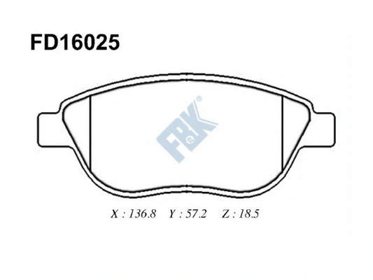 Brake Pad Set, disc brake (FD16025)