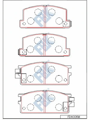 Brake Pad Set, disc brake (FD4006M)