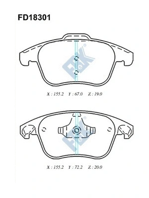Brake Pad Set, disc brake (FD18301)