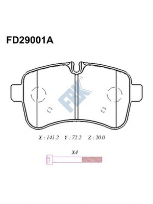 Brake Pad Set, disc brake (FD29001A)