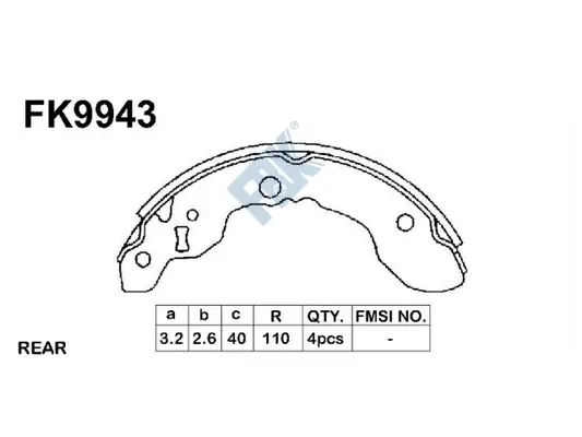 Brake Shoe Set (FK9943)
