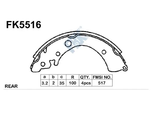 Brake Shoe Set (FK5516)