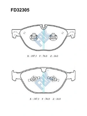 Brake Pad Set, disc brake (FD32305)