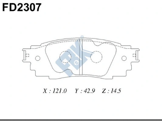 Brake Pad Set, disc brake (FD2307)