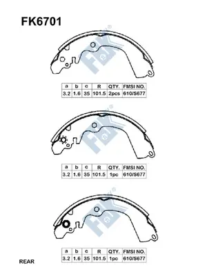Brake Shoe Set (FK6701)