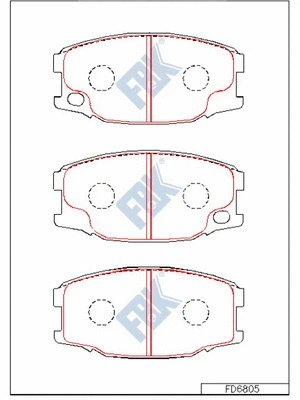 Brake Pad Set, disc brake (FD6805)