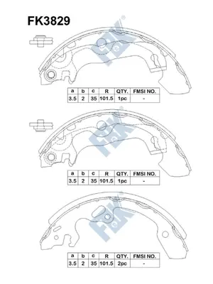 Brake Shoe Set (FK3829)