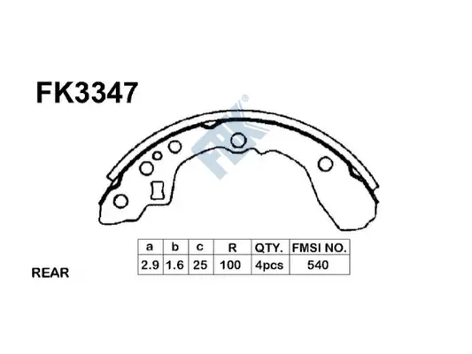 Brake Shoe Set (FK3347)