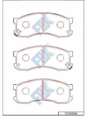 Brake Pad Set, disc brake (FD3069M)