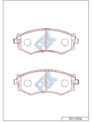 Brake Pad Set, disc brake (FD1105M)