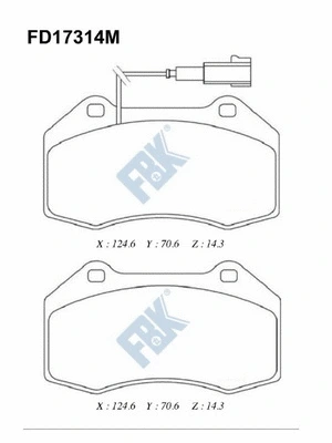 Brake Pad Set, disc brake (FD17314M)