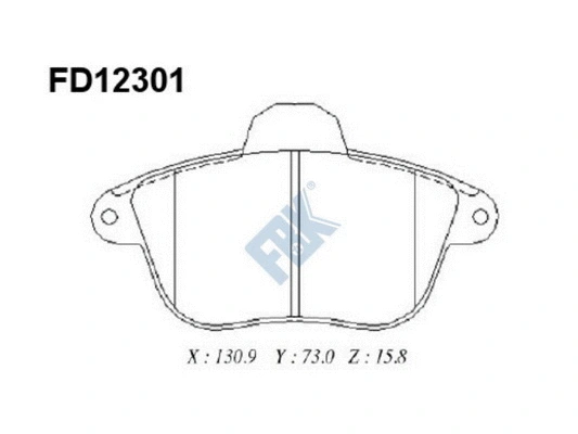 Brake Pad Set, disc brake (FD12301)