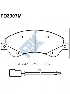 Brake Pad Set, disc brake (FD3907M)