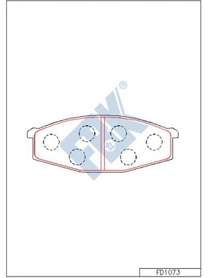 Brake Pad Set, disc brake (FD1073)