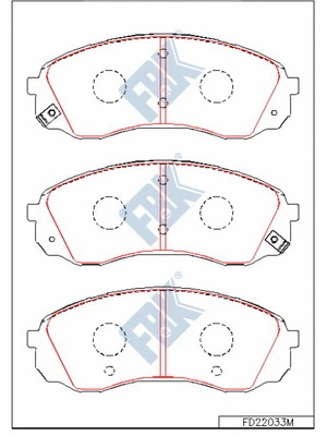 Brake Pad Set, disc brake (FD22033M)