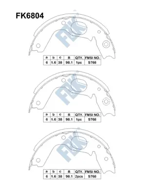 Brake Shoe Set (FK6804)