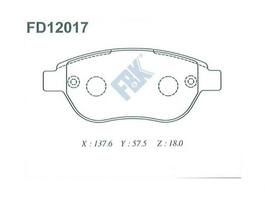 Brake Pad Set, disc brake (FD12017)
