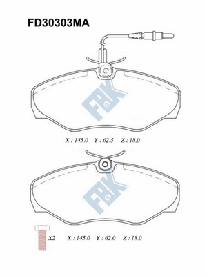Brake Pad Set, disc brake (FD30303MA)