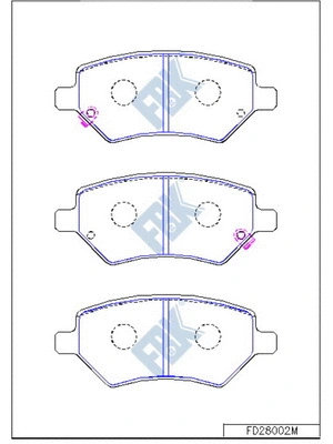 Brake Pad Set, disc brake (FD28002M)