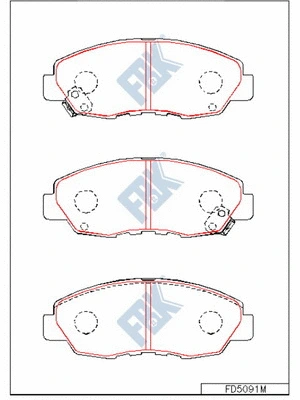 Brake Pad Set, disc brake (FD5091M)