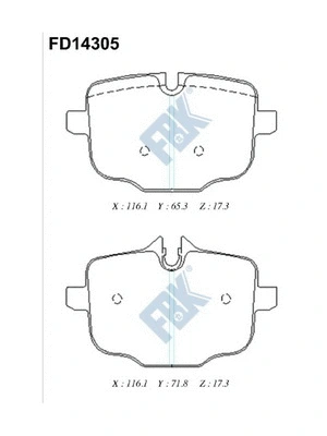 Brake Pad Set, disc brake (FD14305)