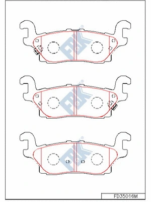 Brake Pad Set, disc brake (FD35016M)