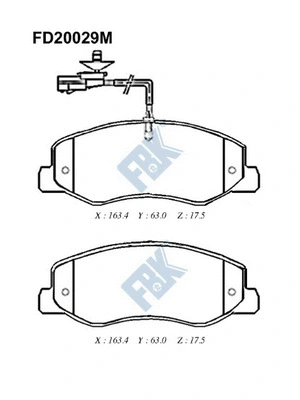 Brake Pad Set, disc brake (FD20029M)