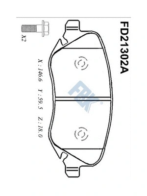 Brake Pad Set, disc brake (FD21302A)