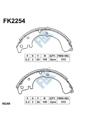 Brake Shoe Set (FK2254)