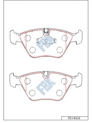Brake Pad Set, disc brake (FD14006)