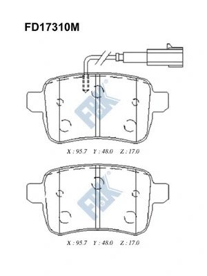 Brake Pad Set, disc brake (FD17310M)
