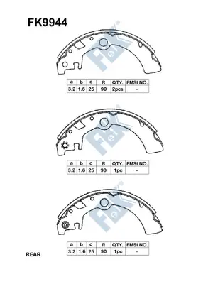 Brake Shoe Set (FK9944)