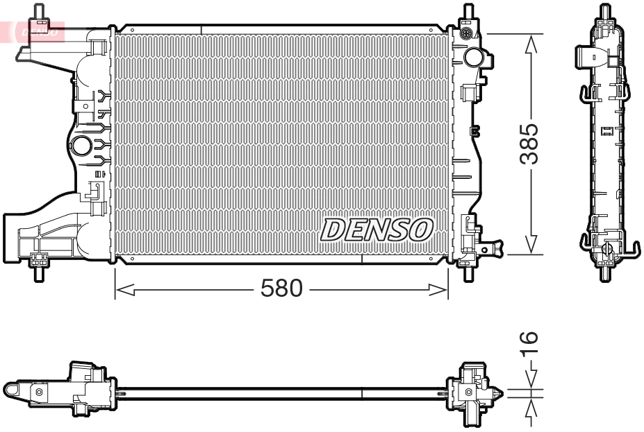 Radiator, engine cooling (DRM15017)