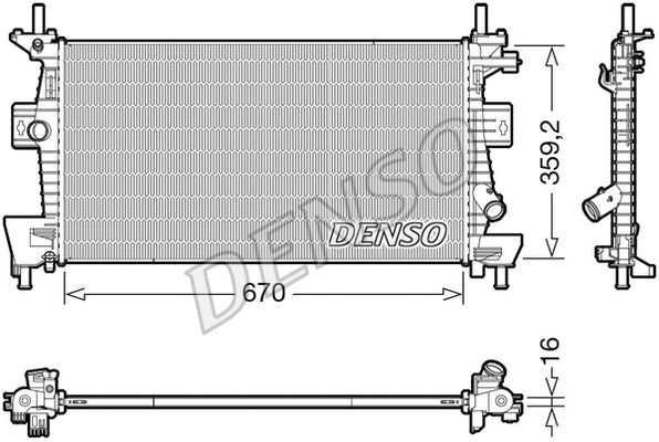 Radiator, engine cooling (DRM10114)