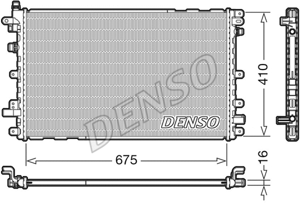 Radiator, engine cooling (DRM20113)