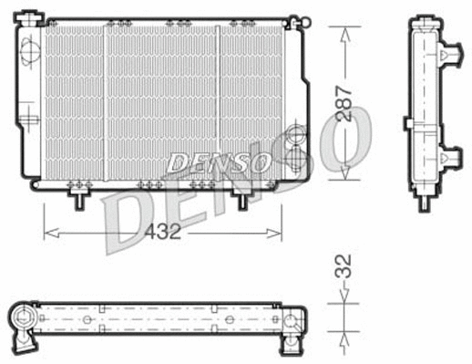 Radiator, engine cooling (DRM23060)