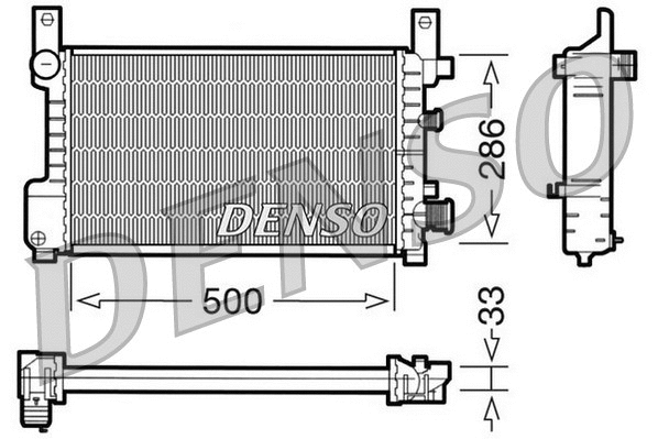 Radiator, engine cooling (DRM10037)
