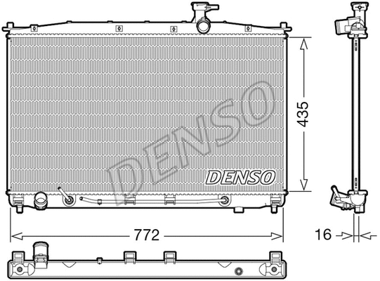 Radiator, engine cooling (DRM41024)