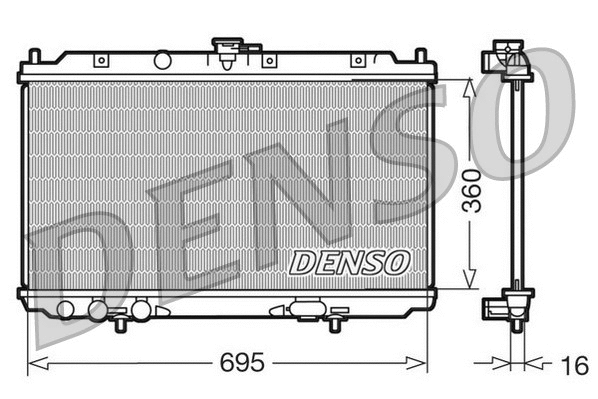 Radiator, engine cooling (DRM46012)