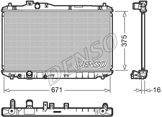 Radiator, engine cooling (DRM40037)