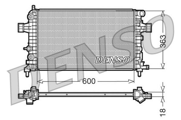 Radiator, engine cooling (DRM20101)