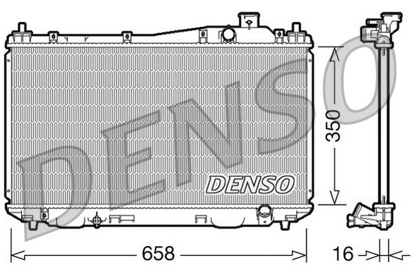 Radiator, engine cooling (DRM40009)