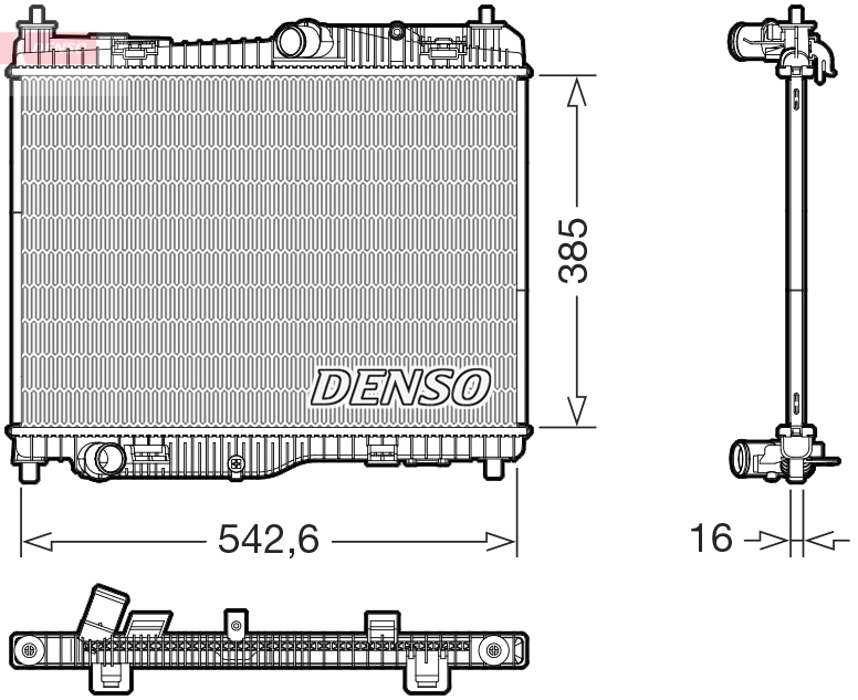 Radiator, engine cooling (DRM10123)